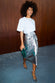 caption_Model is 5ft6 and wears Silver Vegan Leather Skirt in UK 8 / US 4