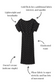 Black Tilly Dress with Gold Foil