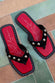 Black Leather Stud Sandals