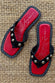Black Leather Stud Sandals