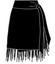Black Vegan Leather Mini Fringe Jaspre Skirt