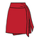 Deep Red Vegan Leather Mini Jaspre Skirt Petite