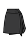 Gunmetal Vegan Leather Mini Jaspre Skirt Petite