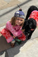 Kids Red and Pink Bandana Knitted Set