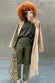 Khaki Vegan Leather Trouser