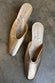 Gold Wedge Mule