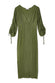 Khaki Celia Plisse Dress