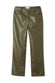Khaki Vegan Leather Trouser