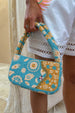 Blue and Yellow Morocco Beaded bag