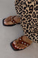 Tan Leather Stud Sandals