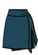 Teal Vegan Leather Mini Jaspre Skirt Petite