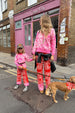 Kids Red and Pink Bandana Knitted Set