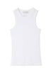White Ribbed Tank