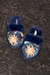 Navy Charm Mule Slippers
