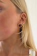 Deloris Red Circle Earrings