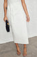 caption_Model wears White Linen Jaspre Skirt in UK size 10/ US 6