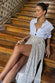 caption_Model wears Sequin Maxi Wrap Jaspre Skirt in UK size 8 / US 4