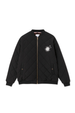 Black Nylon Bomber