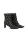 Black Leather Boots with Gold Studs