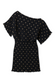 Black Plisse Mini Tilly Dress