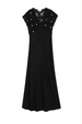 Black Crochet Shell Elodie Dress