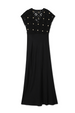 Black Crochet Shell Elodie Dress
