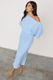 caption_Model wears Ice Blue Plisse Tilly Dress in size S