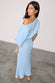 caption_Model wears Ice Blue Plisse Tilly Dress in size S