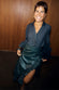 Bottle Green Vegan Leather Ruffle Jaspre Skirt