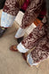 Kids Chocolate Bandana Knitted Set