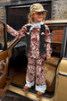 Kids Chocolate Bandana Knitted Set