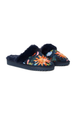 Navy Charm Mule Slippers