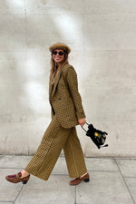 Model wearing Check Blazer standing facing the camera 