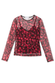 Cherry Mesh Long Sleeve Top