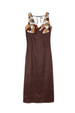 Chocolate Beaded Allegra Dress