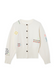 Cream Neon Embroidered Darcy Cardigan