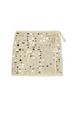 Cream Beaded Mirror Skirt