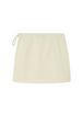 Cream Beaded Mirror Skirt