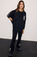 Black Cotton Wide Leg with Ecru Embroidery