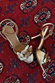 Gold Metallic Flower Heel
