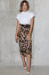 caption_Model wears Brown Leopard Jaspre Skirt in UK 8 / US 4