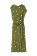 Khaki Shell Midi Dress