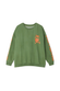 Khaki Sweatshirt with Orange Embroidery