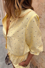 Lemon Pinstripe Shirt