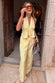 Lemon Pinstripe Studded Ellie Trousers Petite