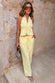 Lemon Pinstripe Studded Ellie Trousers