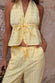 Lemon Pinstripe Studded Ellie Trousers Petite