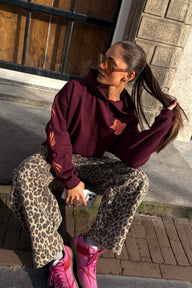 Leopard Barrel Jean