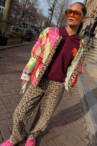 Leopard Barrel Jean