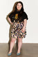 Model wearing Leopard Mini Jaspre Skirt 